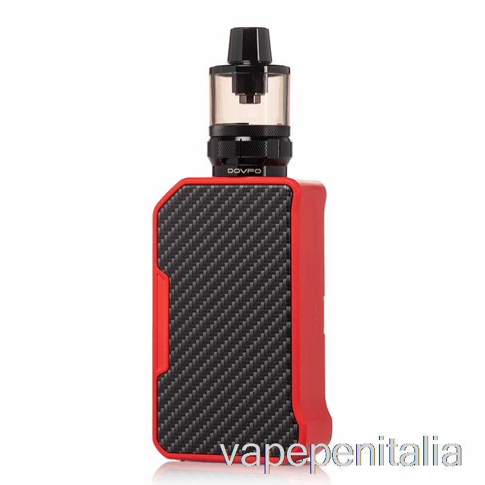 Penna Vape Dovpo Mvp 220w Starter Kit In Fibra Di Carbonio Rossa
